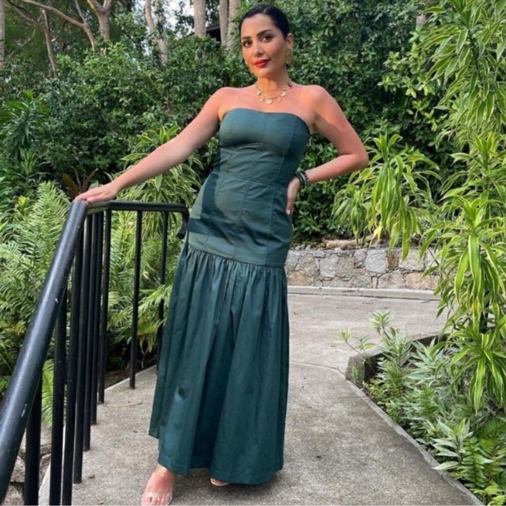 ZARA TOPSTITCHED DRESS - Picture 6 of 8